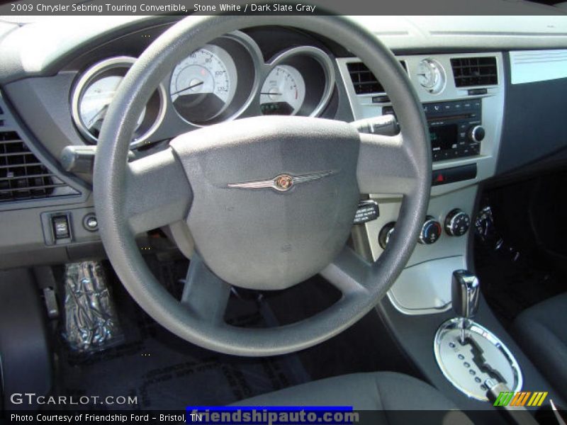 Stone White / Dark Slate Gray 2009 Chrysler Sebring Touring Convertible