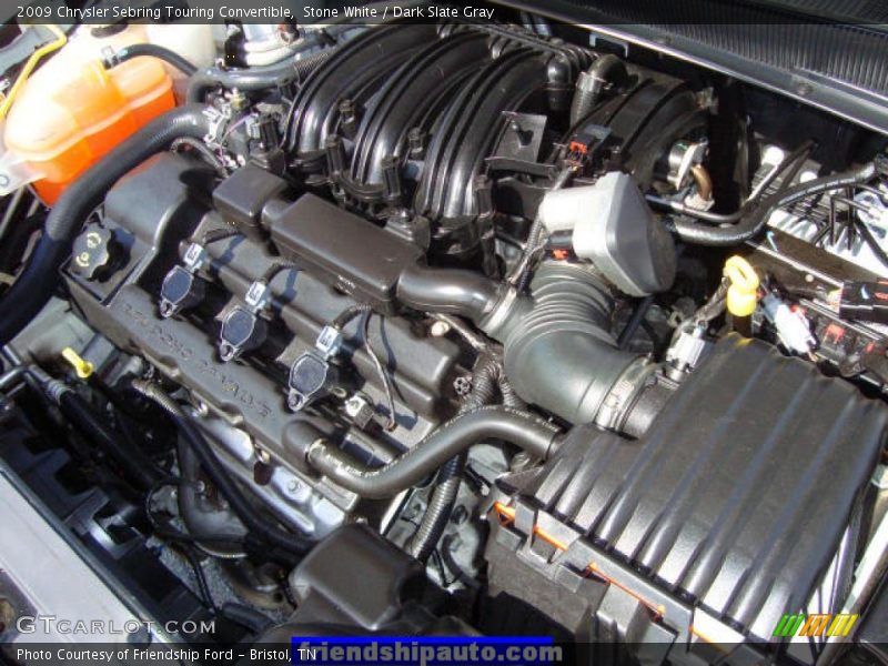 Stone White / Dark Slate Gray 2009 Chrysler Sebring Touring Convertible