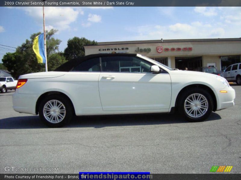Stone White / Dark Slate Gray 2009 Chrysler Sebring Touring Convertible