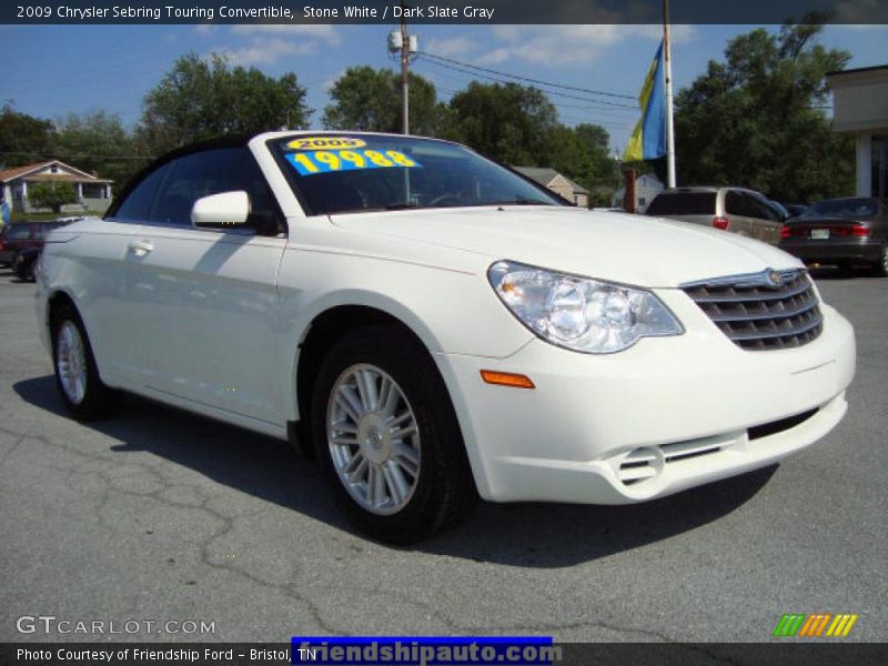 Stone White / Dark Slate Gray 2009 Chrysler Sebring Touring Convertible