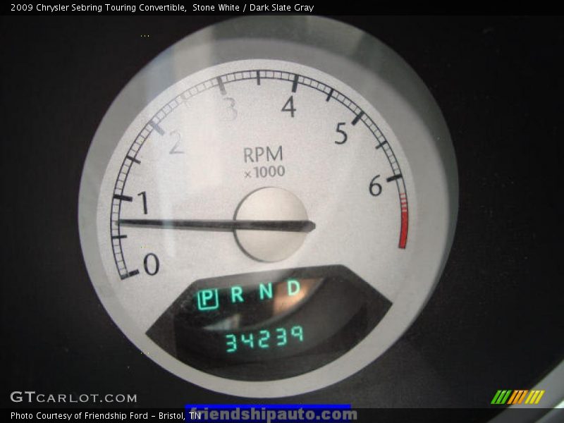 Stone White / Dark Slate Gray 2009 Chrysler Sebring Touring Convertible
