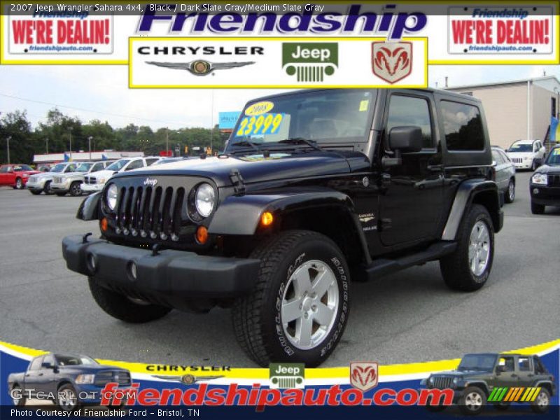 Black / Dark Slate Gray/Medium Slate Gray 2007 Jeep Wrangler Sahara 4x4