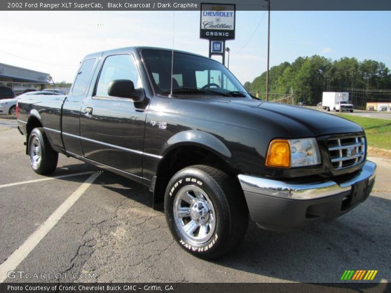 Black Clearcoat / Dark Graphite 2002 Ford Ranger XLT SuperCab