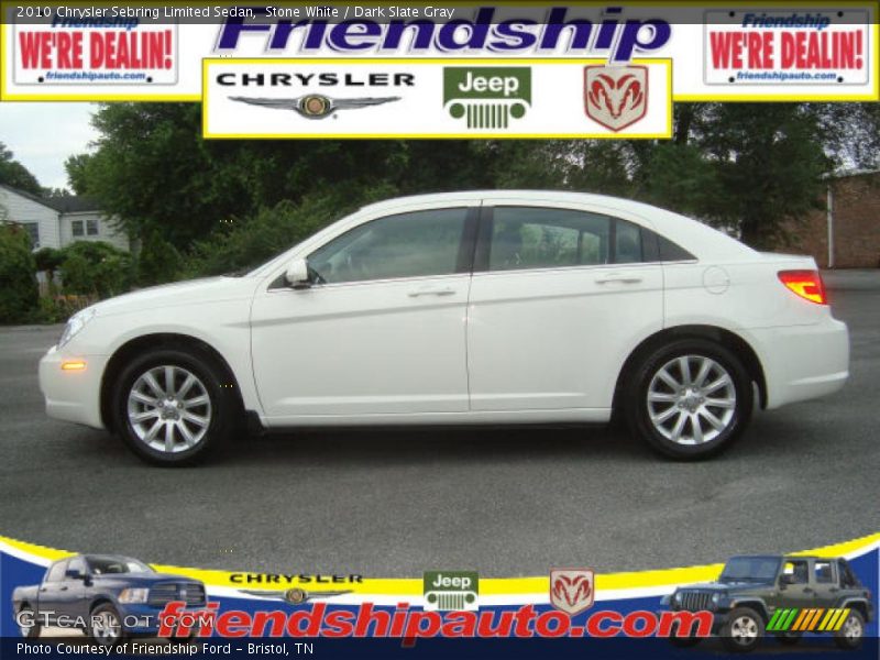 Stone White / Dark Slate Gray 2010 Chrysler Sebring Limited Sedan