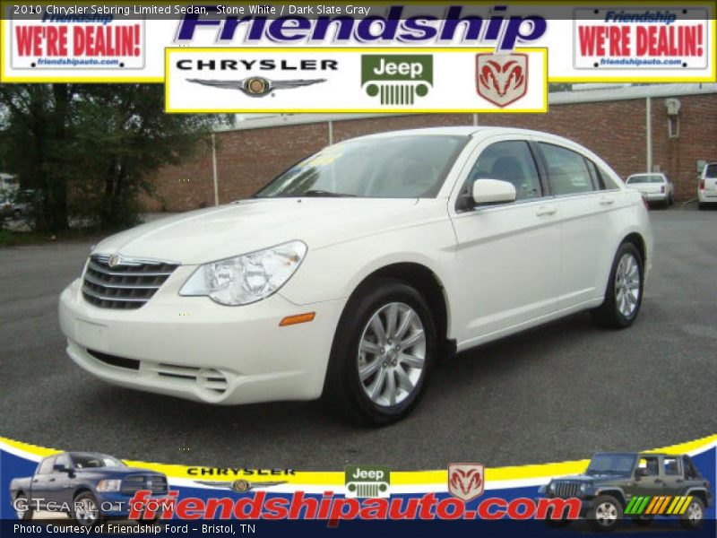 Stone White / Dark Slate Gray 2010 Chrysler Sebring Limited Sedan