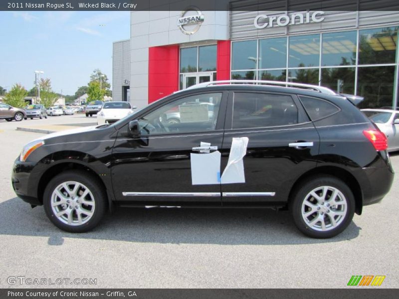 Wicked Black / Gray 2011 Nissan Rogue SL