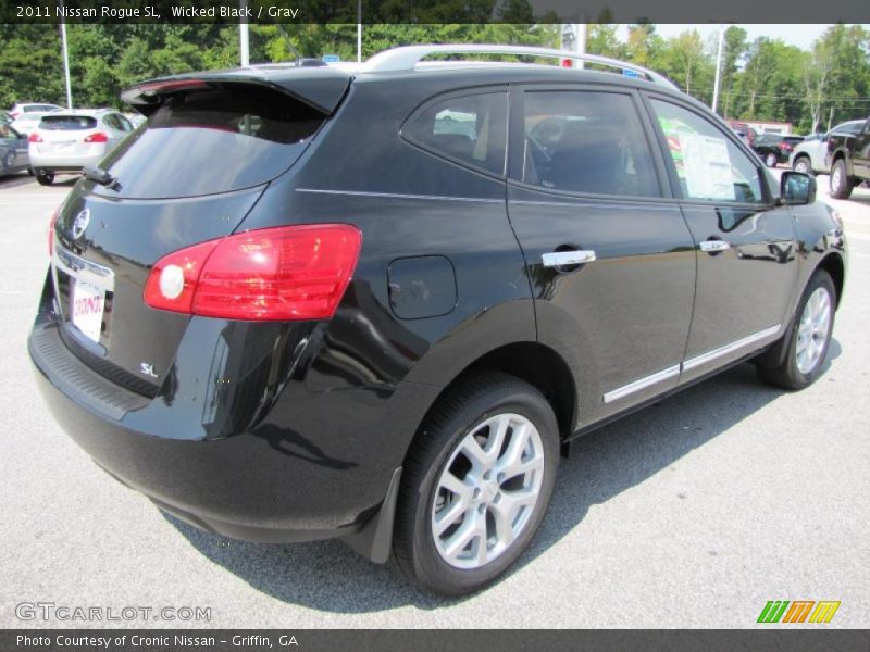 Wicked Black / Gray 2011 Nissan Rogue SL