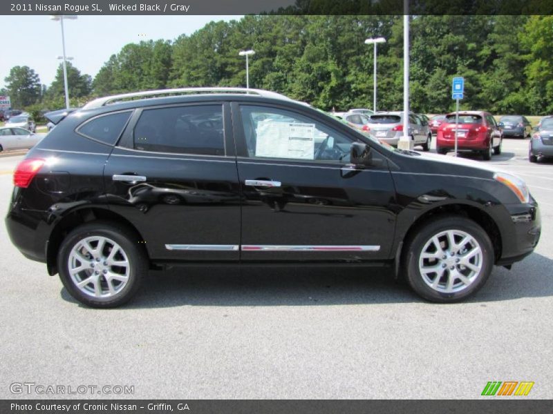 Wicked Black / Gray 2011 Nissan Rogue SL