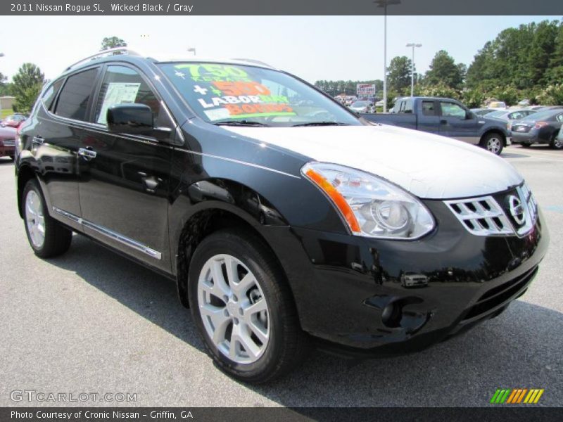 Wicked Black / Gray 2011 Nissan Rogue SL