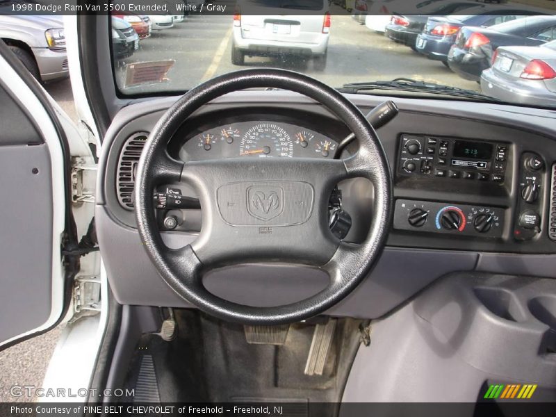 White / Gray 1998 Dodge Ram Van 3500 Extended