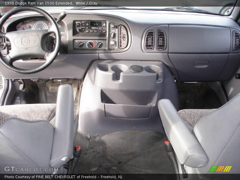 White / Gray 1998 Dodge Ram Van 3500 Extended