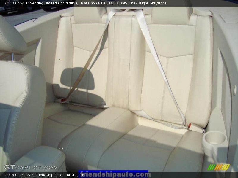 Marathon Blue Pearl / Dark Khaki/Light Graystone 2008 Chrysler Sebring Limited Convertible