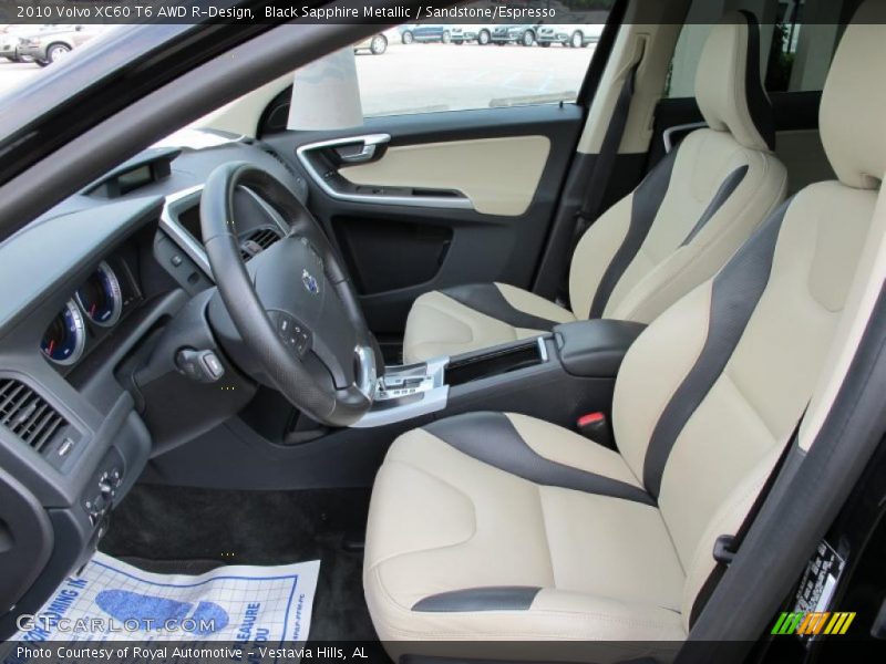 Black Sapphire Metallic / Sandstone/Espresso 2010 Volvo XC60 T6 AWD R-Design