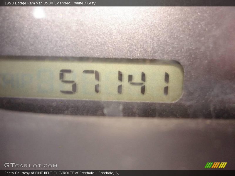 White / Gray 1998 Dodge Ram Van 3500 Extended