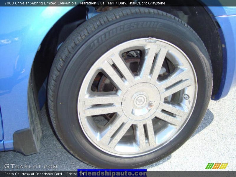 Marathon Blue Pearl / Dark Khaki/Light Graystone 2008 Chrysler Sebring Limited Convertible