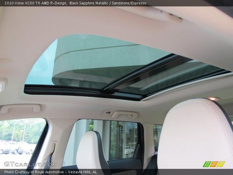 Black Sapphire Metallic / Sandstone/Espresso 2010 Volvo XC60 T6 AWD R-Design