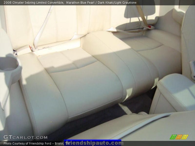 Marathon Blue Pearl / Dark Khaki/Light Graystone 2008 Chrysler Sebring Limited Convertible