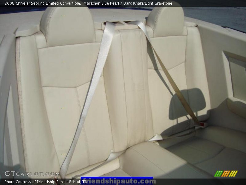 Marathon Blue Pearl / Dark Khaki/Light Graystone 2008 Chrysler Sebring Limited Convertible