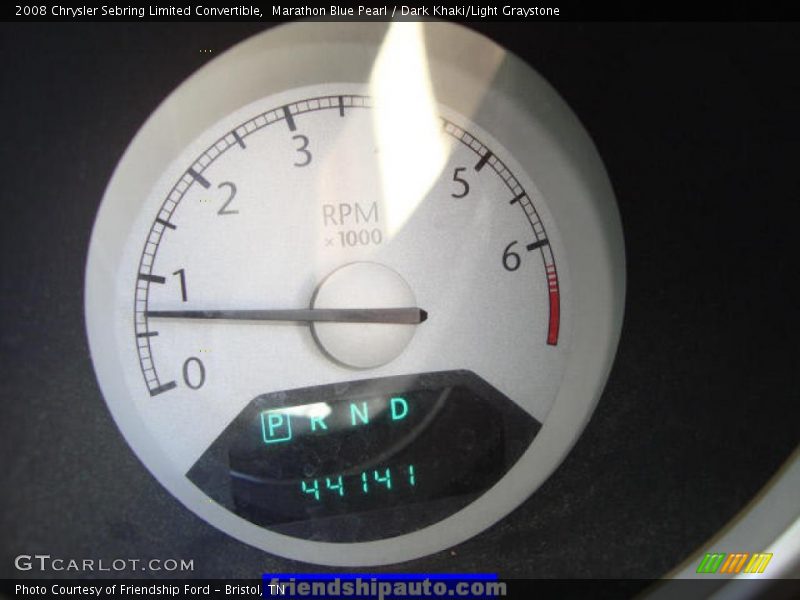 Marathon Blue Pearl / Dark Khaki/Light Graystone 2008 Chrysler Sebring Limited Convertible