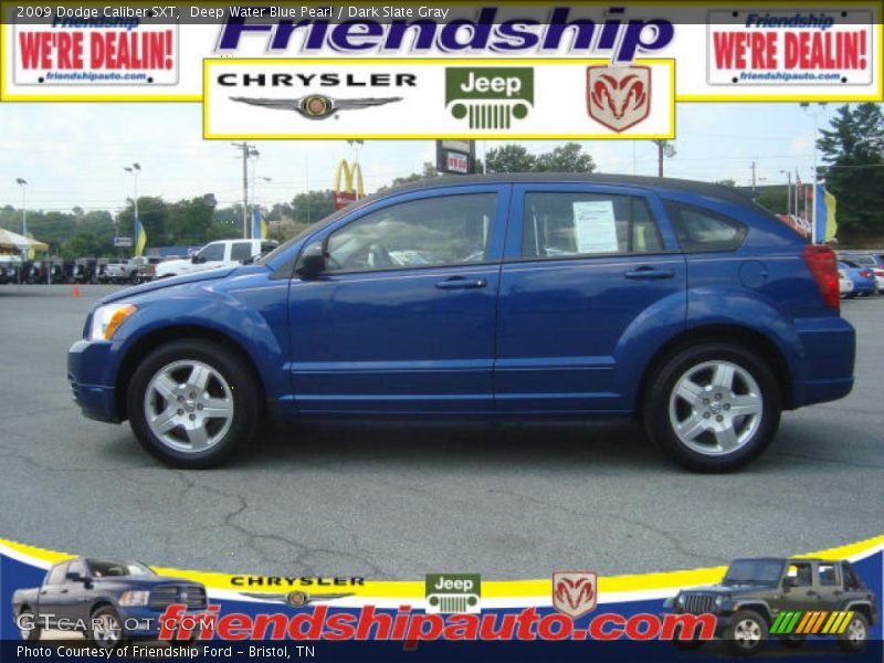 Deep Water Blue Pearl / Dark Slate Gray 2009 Dodge Caliber SXT