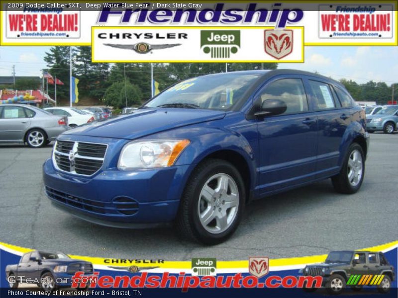 Deep Water Blue Pearl / Dark Slate Gray 2009 Dodge Caliber SXT