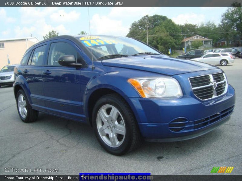 Deep Water Blue Pearl / Dark Slate Gray 2009 Dodge Caliber SXT
