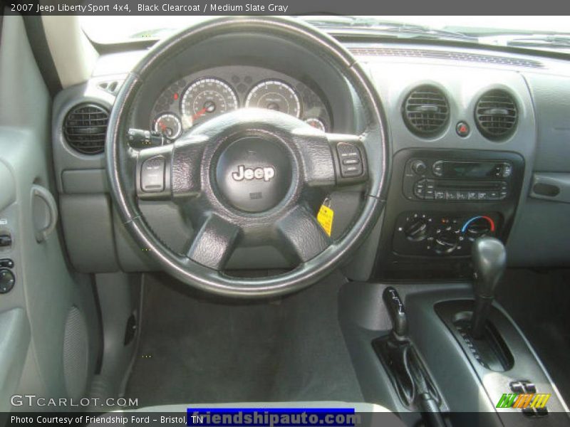 Black Clearcoat / Medium Slate Gray 2007 Jeep Liberty Sport 4x4