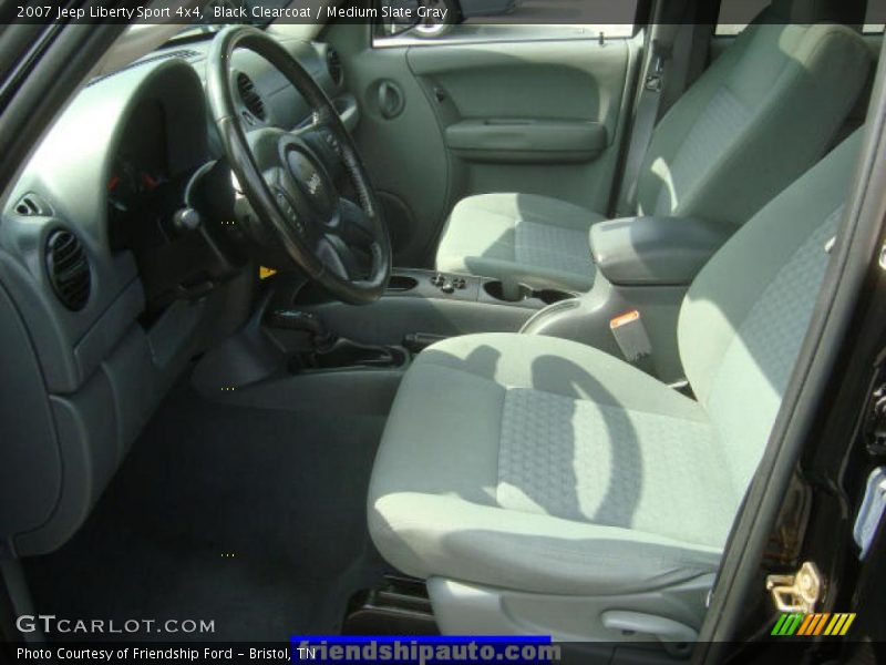 Black Clearcoat / Medium Slate Gray 2007 Jeep Liberty Sport 4x4