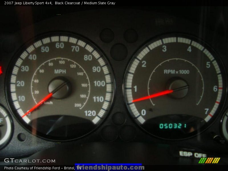 Black Clearcoat / Medium Slate Gray 2007 Jeep Liberty Sport 4x4