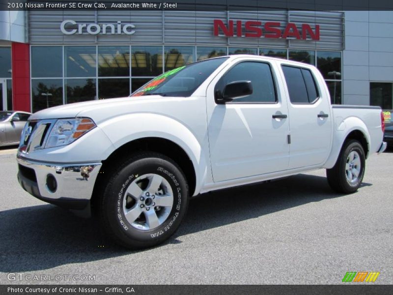 Avalanche White / Steel 2010 Nissan Frontier SE Crew Cab