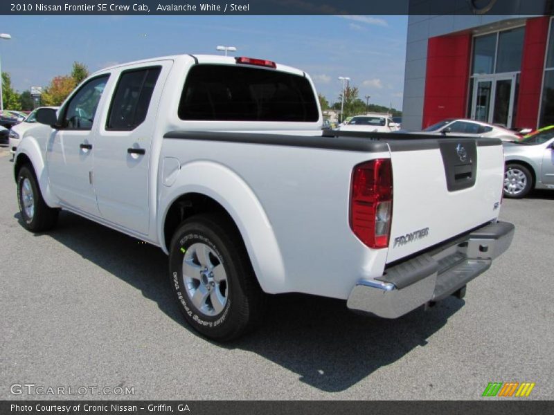 Avalanche White / Steel 2010 Nissan Frontier SE Crew Cab