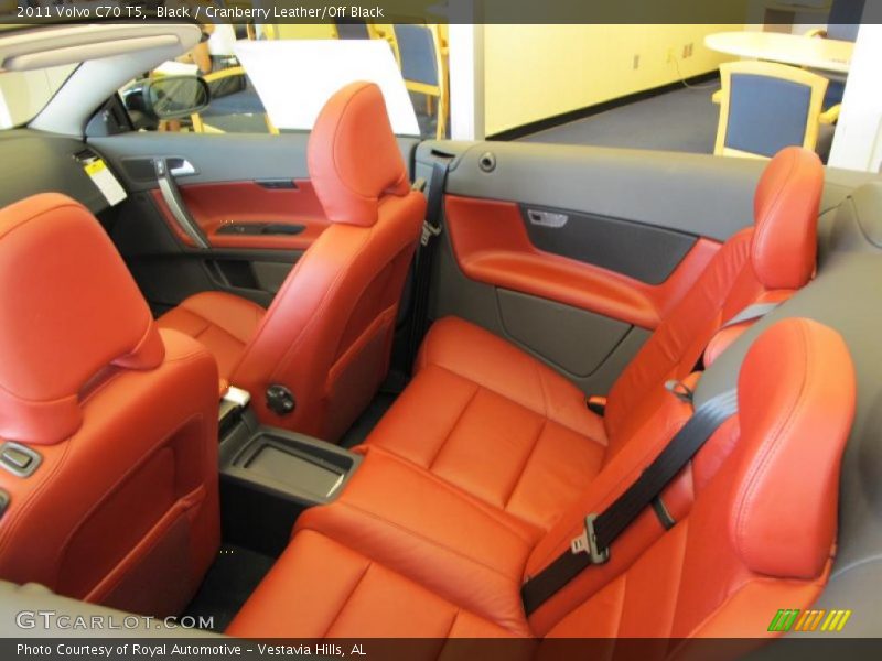 Black / Cranberry Leather/Off Black 2011 Volvo C70 T5