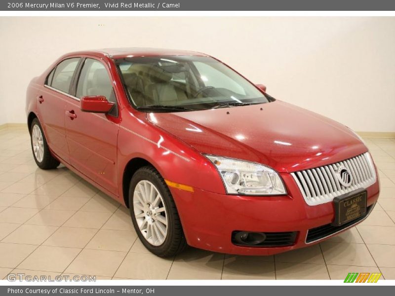 Vivid Red Metallic / Camel 2006 Mercury Milan V6 Premier