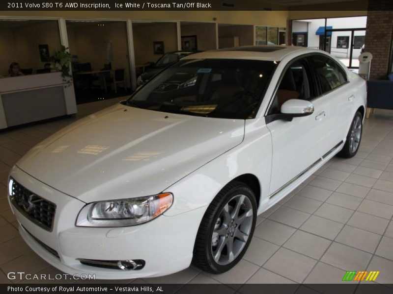Ice White / Toscana Tan/Off Black 2011 Volvo S80 T6 AWD Inscription