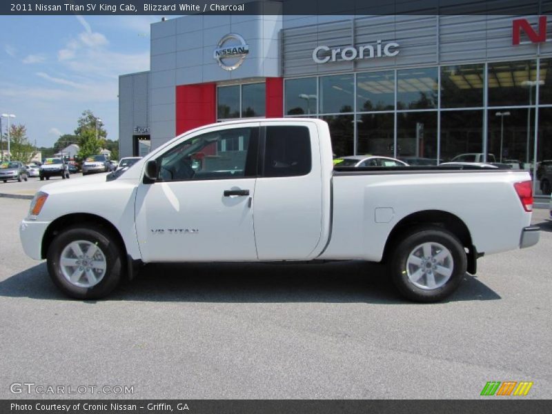 Blizzard White / Charcoal 2011 Nissan Titan SV King Cab