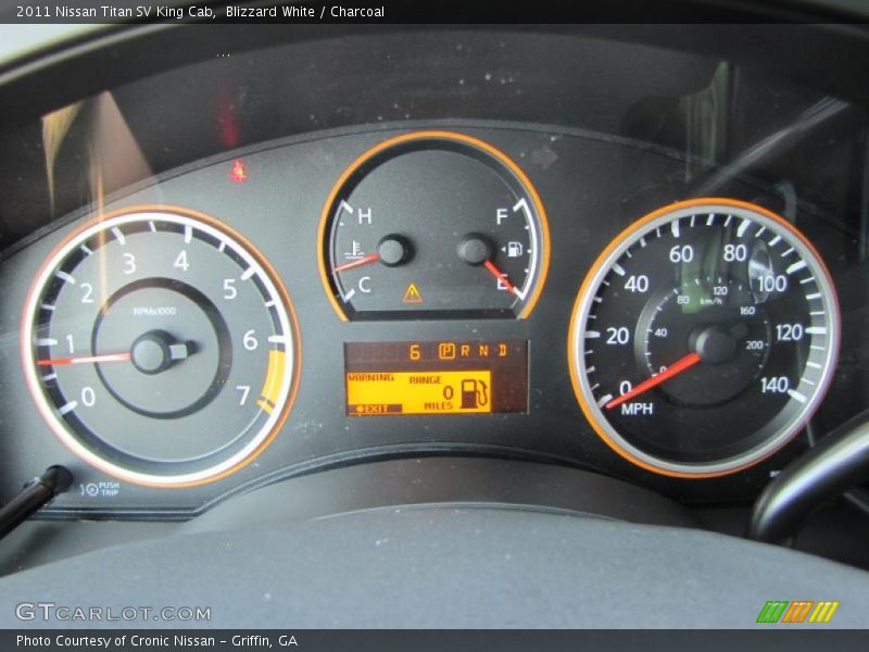 Blizzard White / Charcoal 2011 Nissan Titan SV King Cab