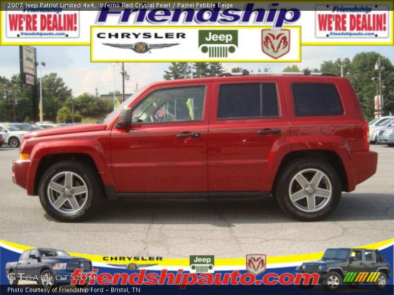 Inferno Red Crystal Pearl / Pastel Pebble Beige 2007 Jeep Patriot Limited 4x4