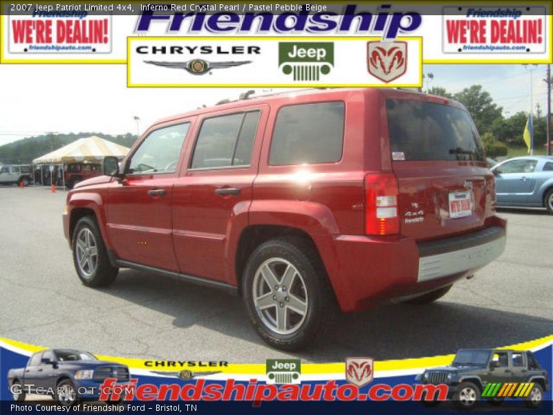 Inferno Red Crystal Pearl / Pastel Pebble Beige 2007 Jeep Patriot Limited 4x4