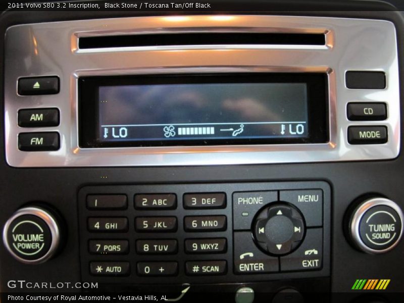 Black Stone / Toscana Tan/Off Black 2011 Volvo S80 3.2 Inscription