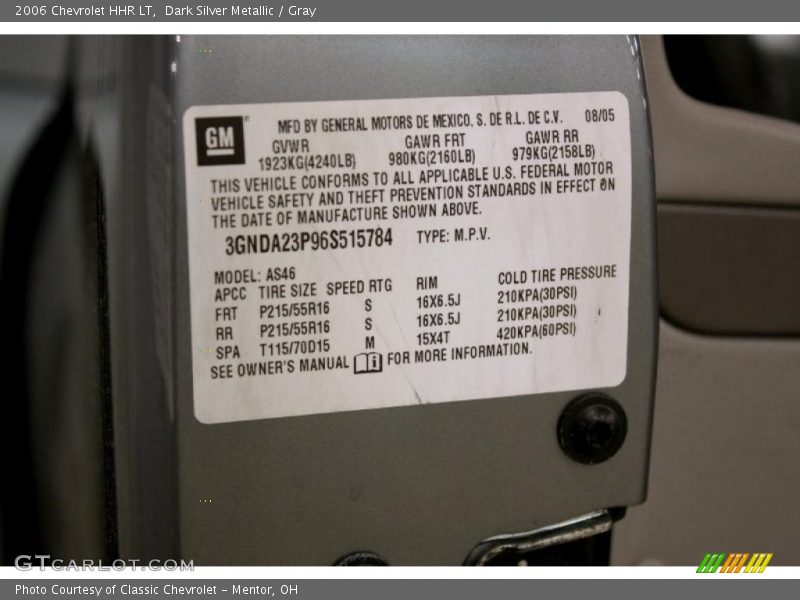 Dark Silver Metallic / Gray 2006 Chevrolet HHR LT