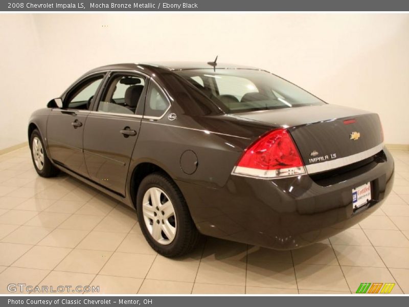 Mocha Bronze Metallic / Ebony Black 2008 Chevrolet Impala LS