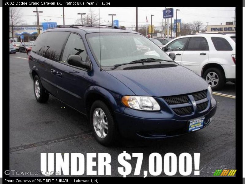 Patriot Blue Pearl / Taupe 2002 Dodge Grand Caravan eX