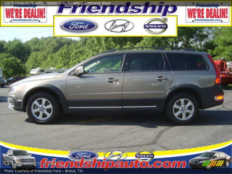 Oyster Grey Metallic / Anthracite Black 2008 Volvo XC70 AWD