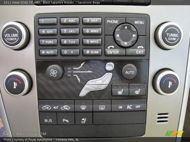 Black Sapphire Metallic / Sandstone Beige 2011 Volvo XC60 T6 AWD