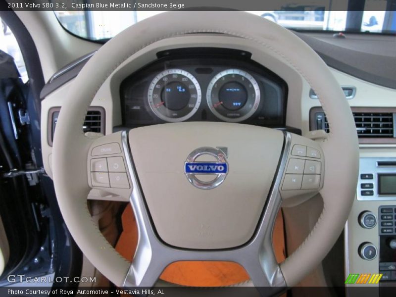 Caspian Blue Metallic / Sandstone Beige 2011 Volvo S80 3.2