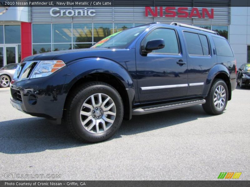 Navy Blue Metallic / Cafe Latte 2010 Nissan Pathfinder LE