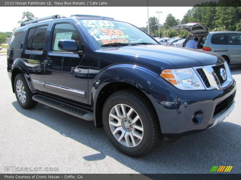 Navy Blue Metallic / Cafe Latte 2010 Nissan Pathfinder LE
