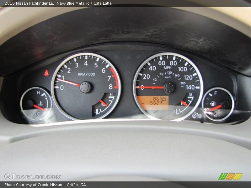 Navy Blue Metallic / Cafe Latte 2010 Nissan Pathfinder LE