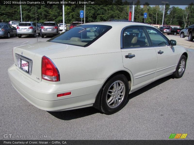 Platinum White Pearl / Brown/Tan 2002 Mitsubishi Diamante LS