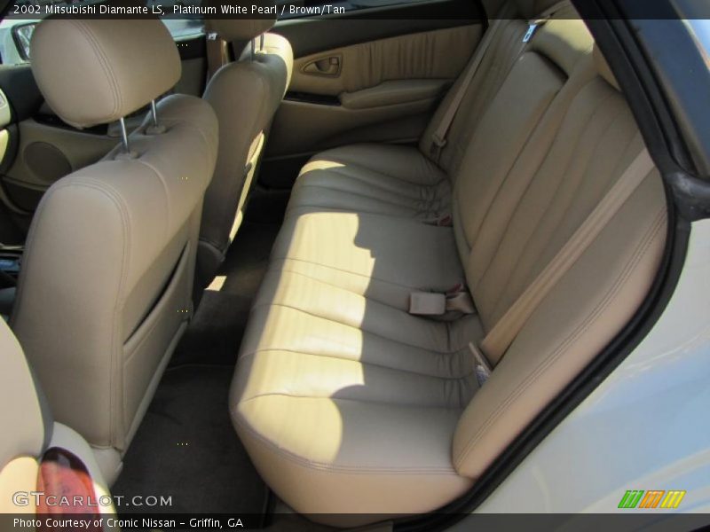 Platinum White Pearl / Brown/Tan 2002 Mitsubishi Diamante LS